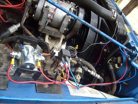 My new setup. Added a solenoid for HIGH speed and the relay became LOW speed