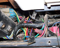 All the wires behind dash