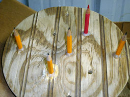 Pencils glued in stylus