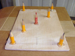 Pencils cut to size and glued into stlylus